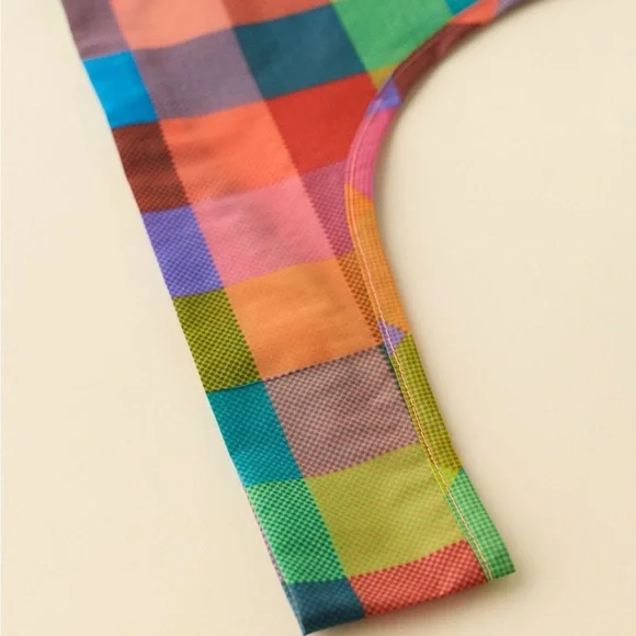 NWT BAGGU Madras standard reusable tote bag - Picture 2 of 6